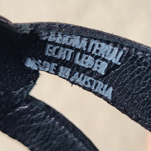 Paul Green Leather Munchen Low Kitten Heel Sandals Black Y2K Size 6 - Picture 8 of 12